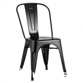 Tolix Dining Chair Black Glossy