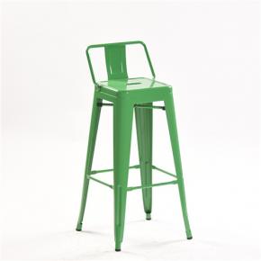 Tolix bar stool green metal durable footrest and backrest
