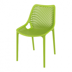 Polypropylene chair green hollow out stackable kitchen dining cafe