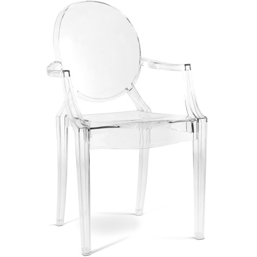 Ghost Chair with Armrest Clear