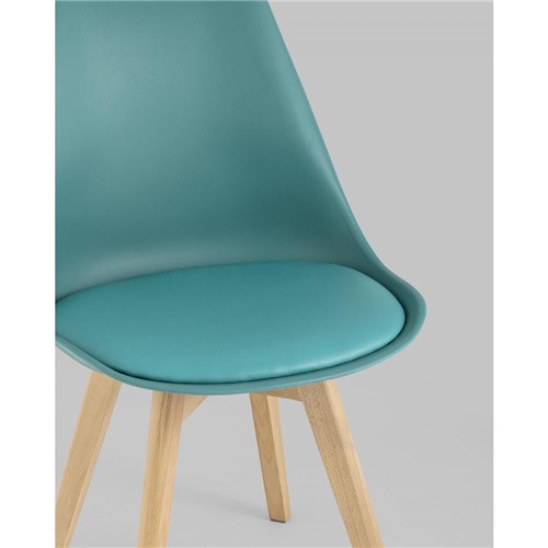 Teal pp dining chair with beech wood leg