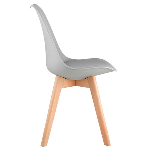 Gray pp dining chair with beech wood leg
