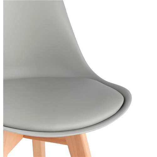 Gray pp dining chair with beech wood leg