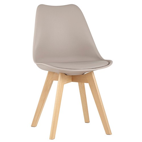 Beige pp dining chair with beech wood leg
