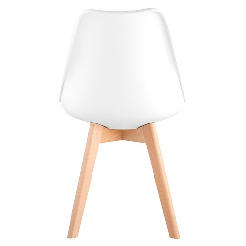 White pp dining chair with beech wood leg