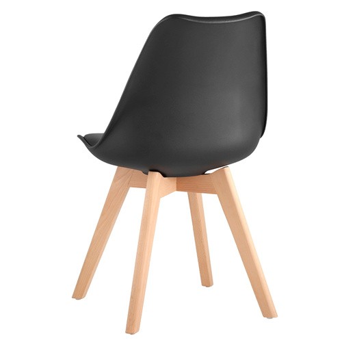 Black pp dining chair with beech wood leg