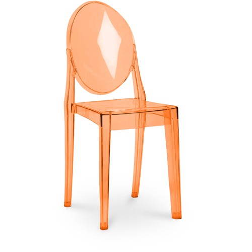 Ghost Chair Transparent orange Armless