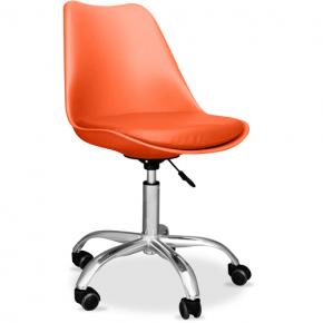 Orange Tulip swivel office chair with wheels
