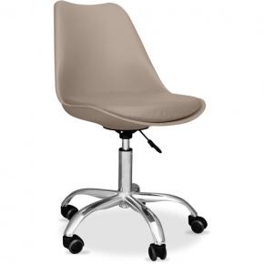 Light Brown Tulip swivel office chair with wheels