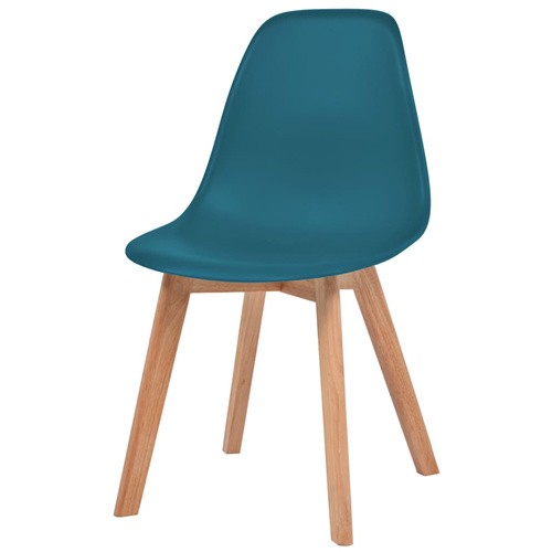 Navy PP Dining Chair Scandinavian Design Wooden Leg