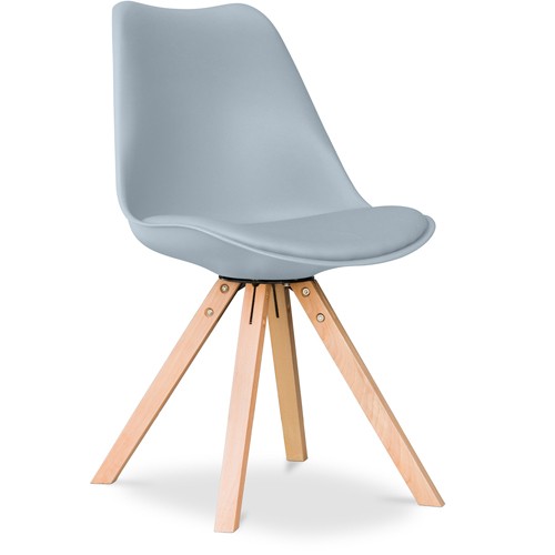 Scandinavian design warm gray polypropylene chair with Cushion