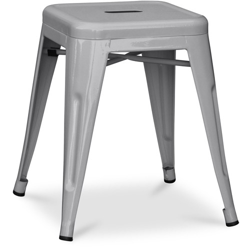 Tolix stool metal cafe dining gray