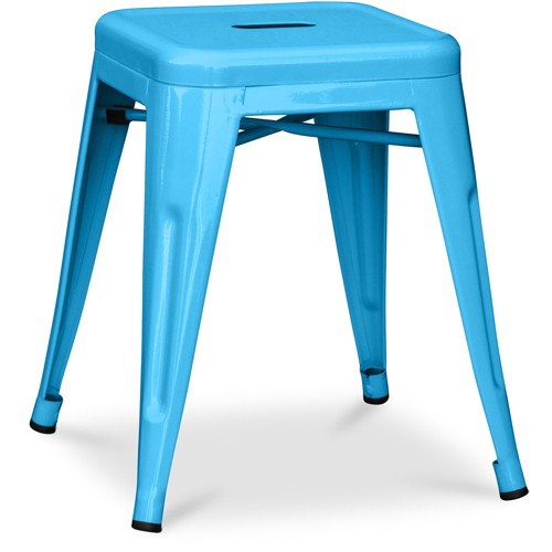 Tolix stool metal cafe dining blue