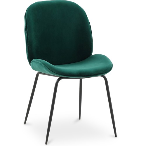 Beetle Chair Upholstered Velvet Dark Green