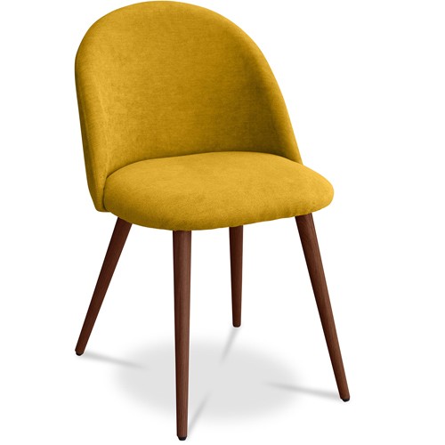 Dining Chairs Yellow Upholstered Scandinavian Design