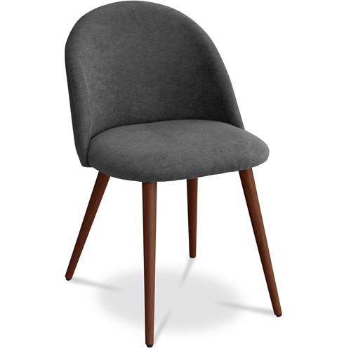 Dining Chairs Dark Gray Upholstered Scandinavian Design