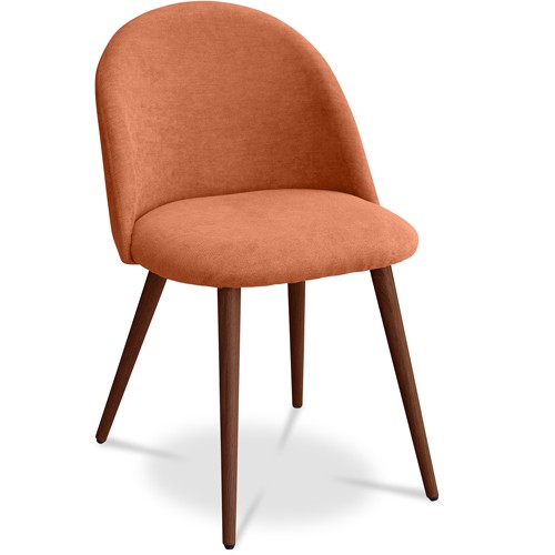 Dining Chairs Orange Upholstered Scandinavian Design