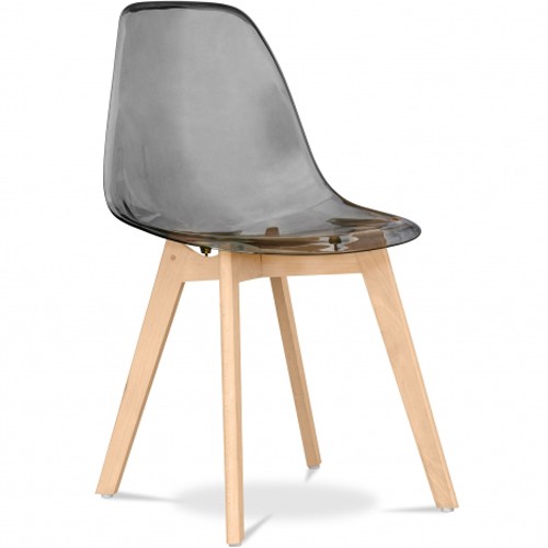 DSW Dining Chair Transparent Gray Scandinavian Design