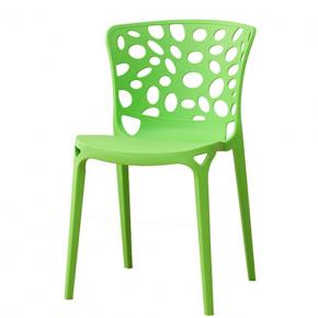PP Chair Green Stackable Hollow Out Durable