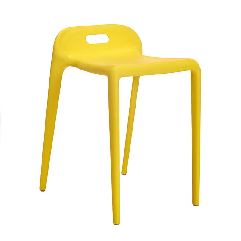 PP Stool Stackable Yellow Waiting Chair