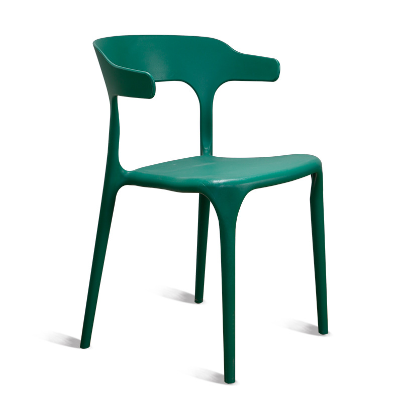 Polypropylene chair green stackable cafe restaurant dining 