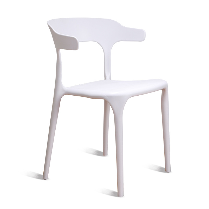 Polypropylene chair white stackable cafe restaurant dining 