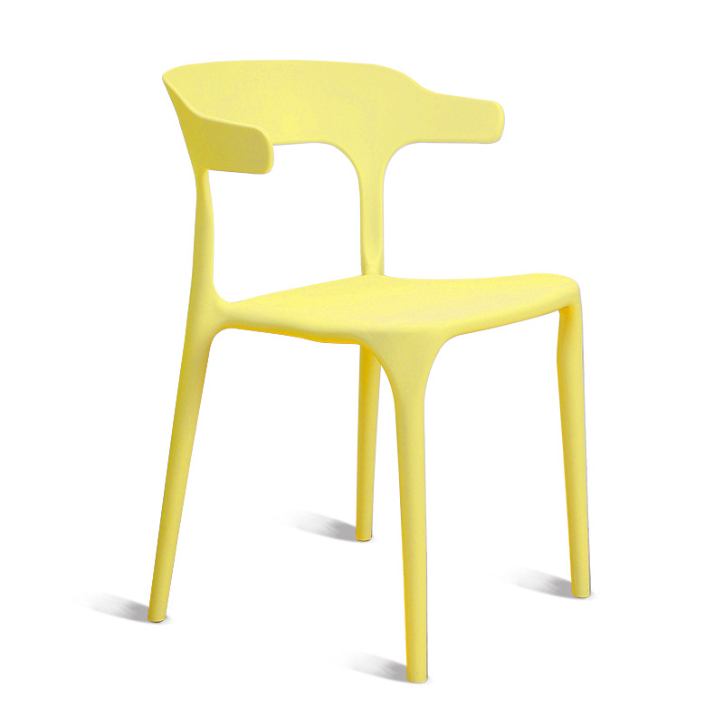 Polypropylene chair yellow stackable cafe restaurant dining 