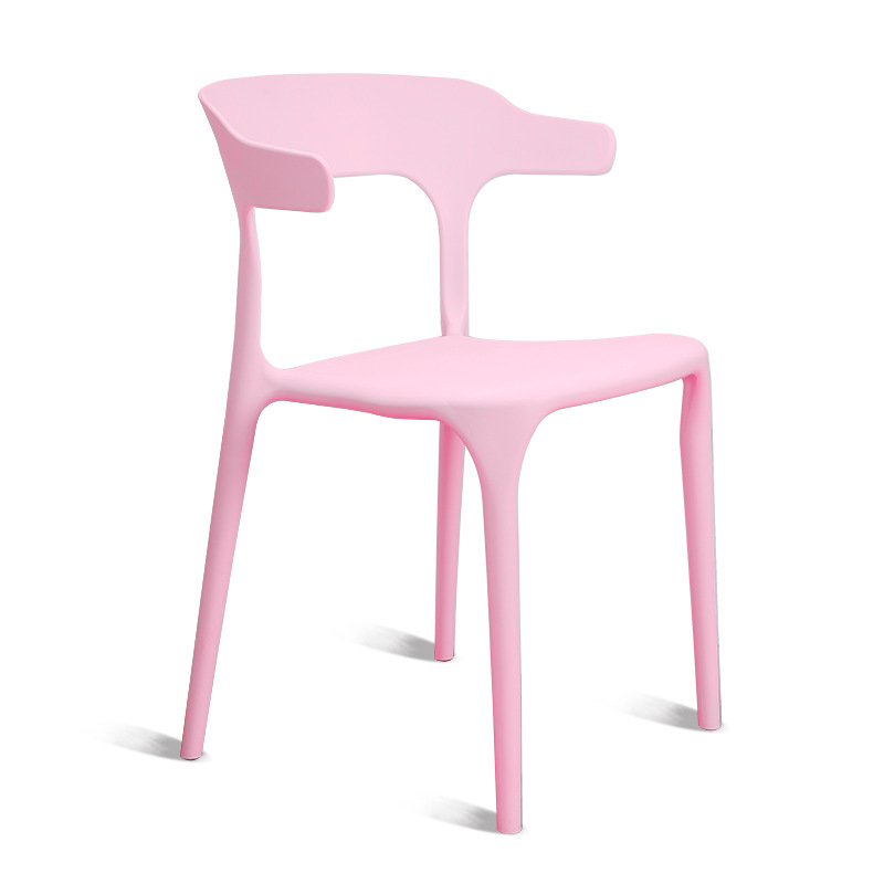 Polypropylene chair pink stackable cafe restaurant dining 