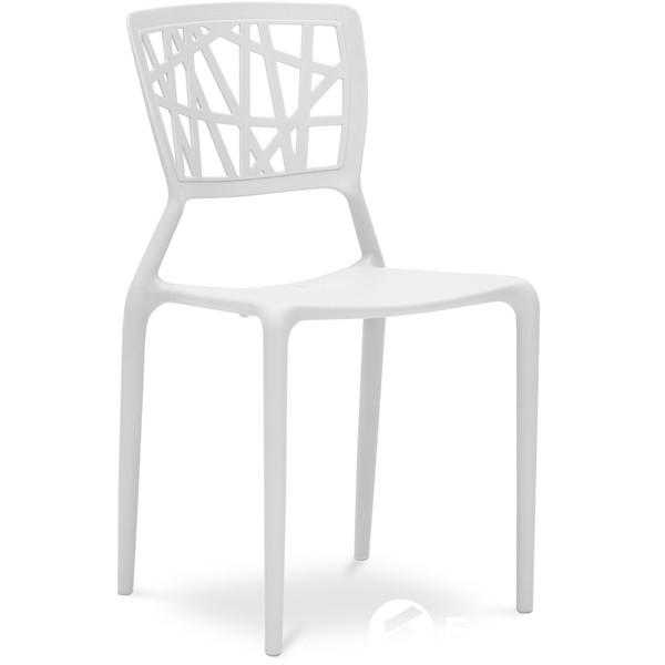 Viento PP Chair stylish hollow out stackable white plastic garden outdoor