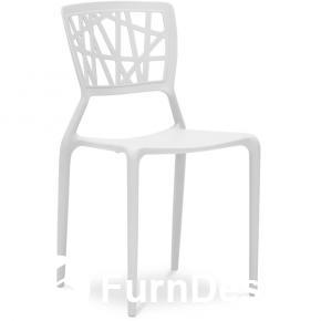 Viento PP Chair stylish hollow out stackable white plastic garden outdoor