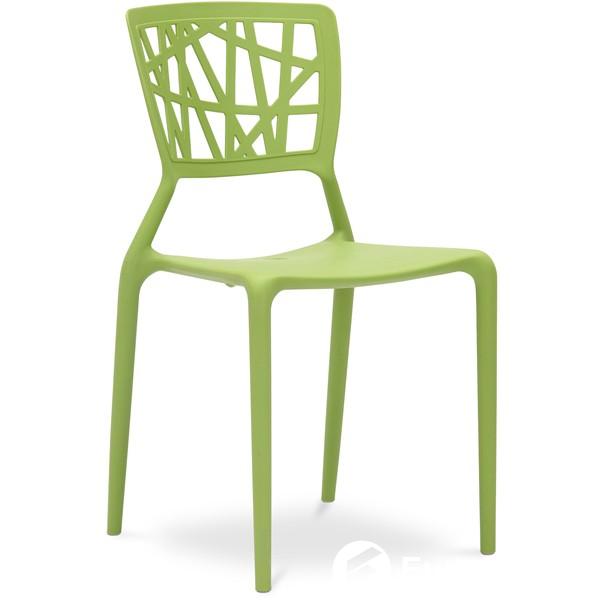 Viento PP Chair stylish hollow out stackable green plastic garden outdoor