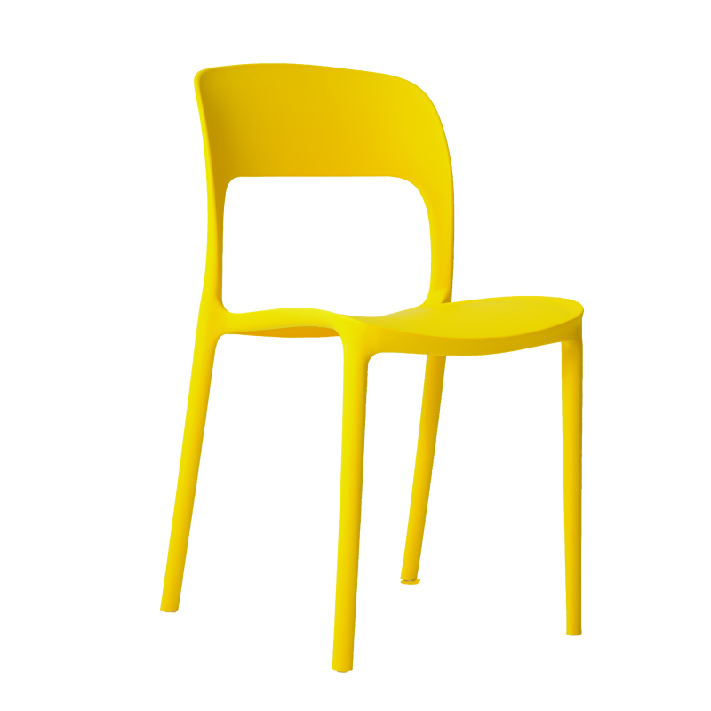 Polypropylene chair stackable yellow plastic dining cafe leisure luxury