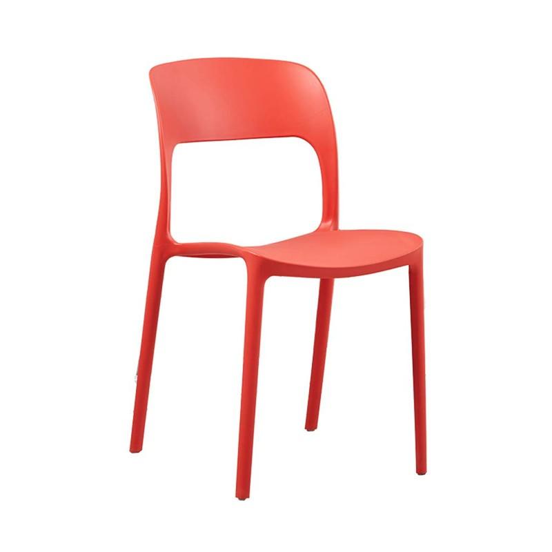 Polypropylene chair stackable orange plastic dining cafe leisure luxury
