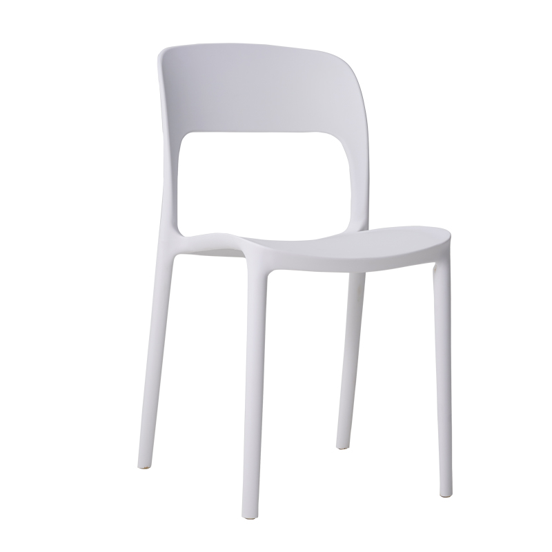 Polypropylene chair stackable white plastic dining cafe leisure luxury