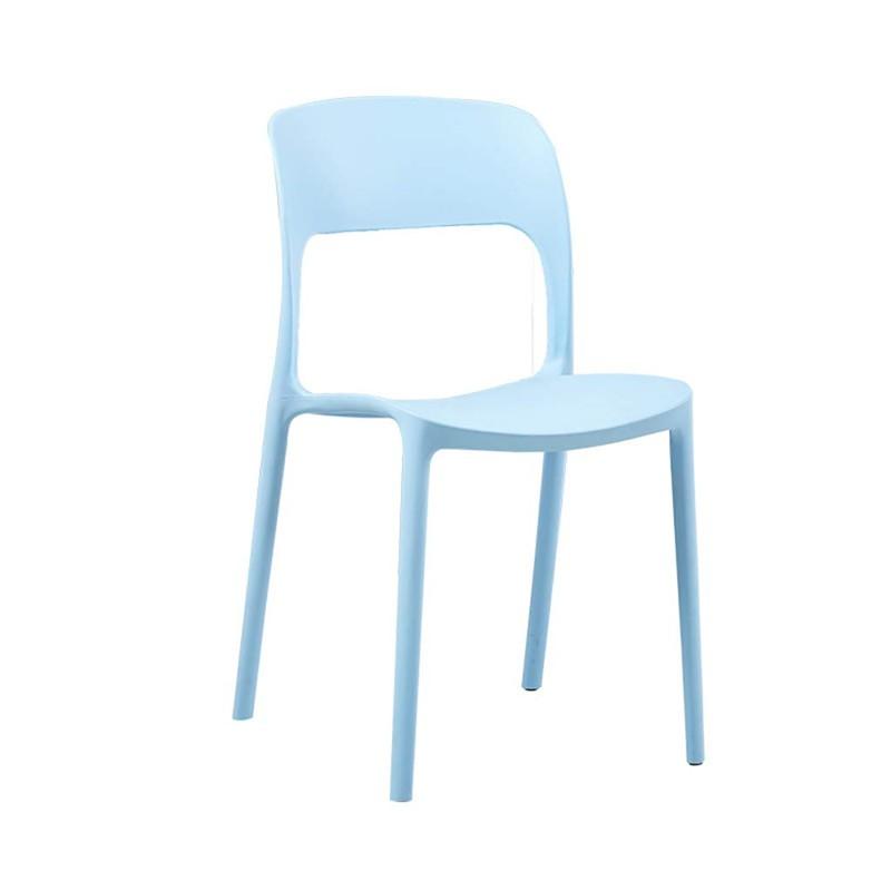 Polypropylene chair stackable light blue plastic dining cafe leisure luxury