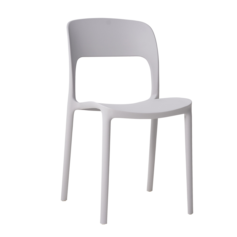 Polypropylene chair stackable gray plastic dining cafe leisure luxury