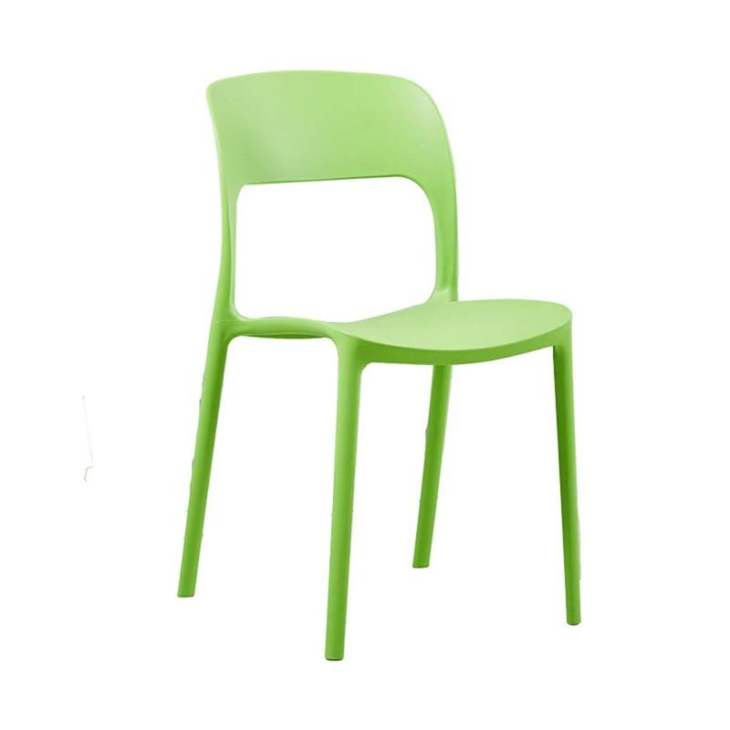 Polypropylene chair stackable green plastic dining cafe leisure luxury
