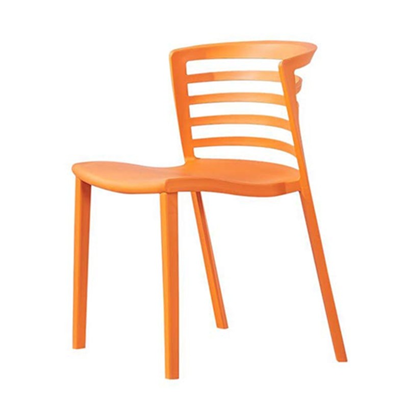 Venice Chair Orange Polypropylene Stackable Outdoor Garden Dining Cafe