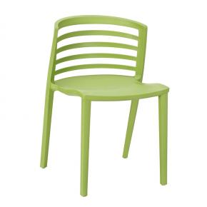 Venice Chair Green Polypropylene Stackable Outdoor Garden Dining Cafe