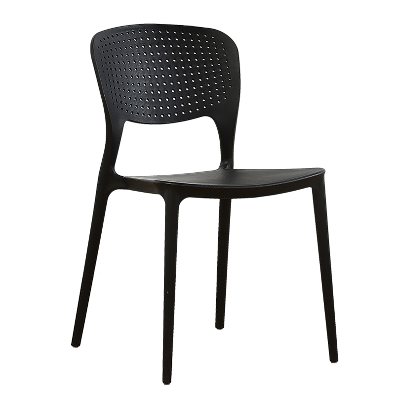 Polypropylene Chair Black Cheap Stackable Outdoor Garden Dining