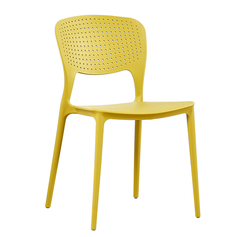Polypropylene Chair Yellow Cheap Stackable Outdoor Garden Dining