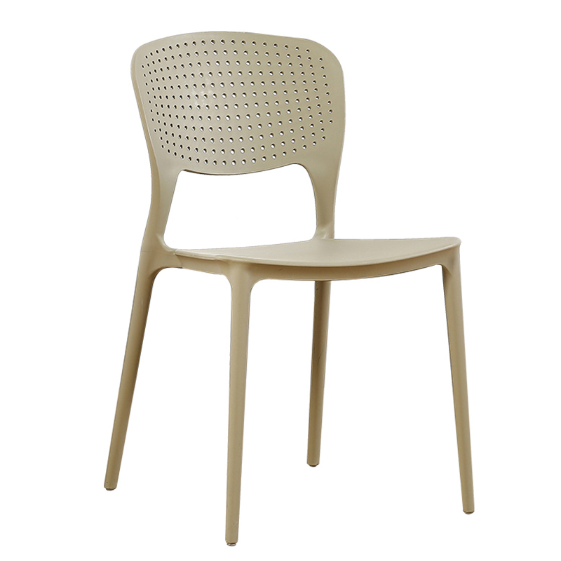 Polypropylene Chair Light Brown Cheap Stackable Outdoor Garden Dining