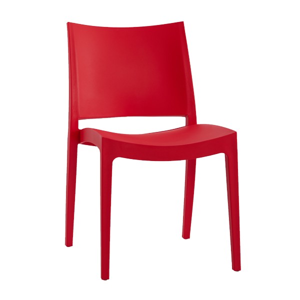 Polypropylene Chair Red restaurant cafe dining stackable