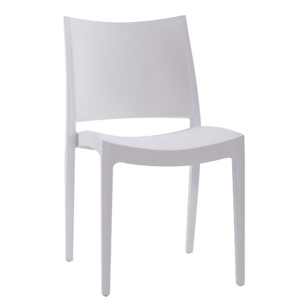 Polypropylene Chair White restaurant cafe dining stackable