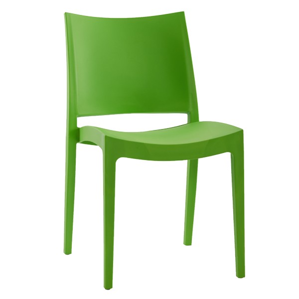Polypropylene Chair Green restaurant cafe dining stackable