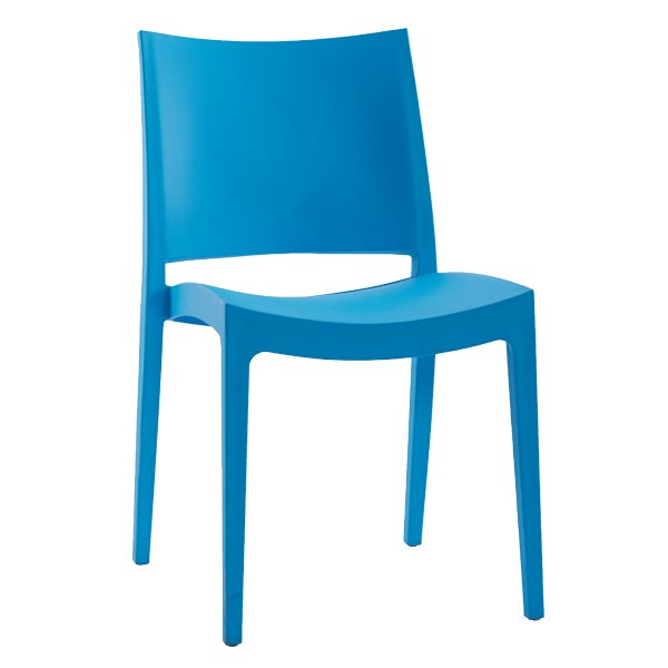 Polypropylene Chair Blue restaurant cafe dining stackable