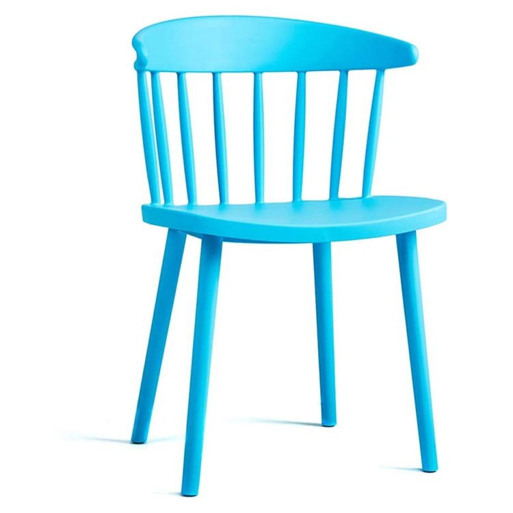 Windsor Dining Chair Bright Blue PP Kitchen Cafe Comfortable