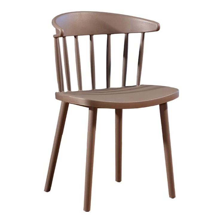 Windsor Dining Chair Brown PP Kitchen Cafe Comfortable