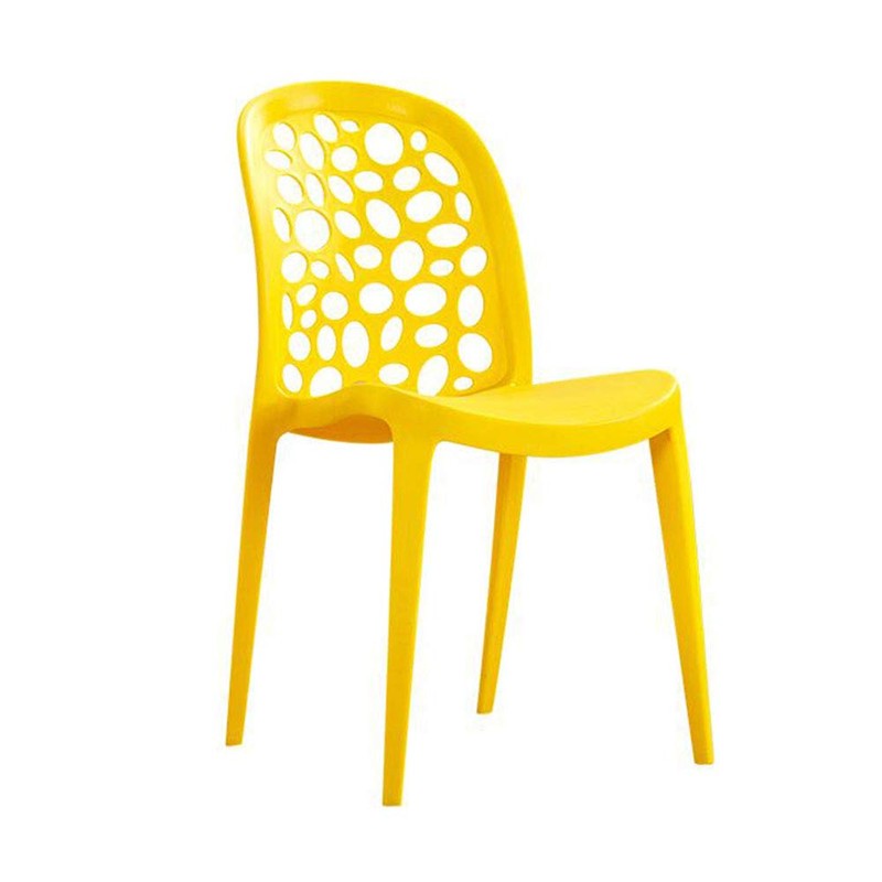 Dining chair cafe restaurant garden yellow polypropylene stackable Design 