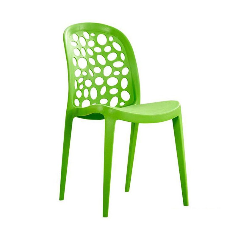 Dining chair cafe restaurant garden green polypropylene stackable Design 